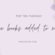 Latest Romance Books Added To My TBR